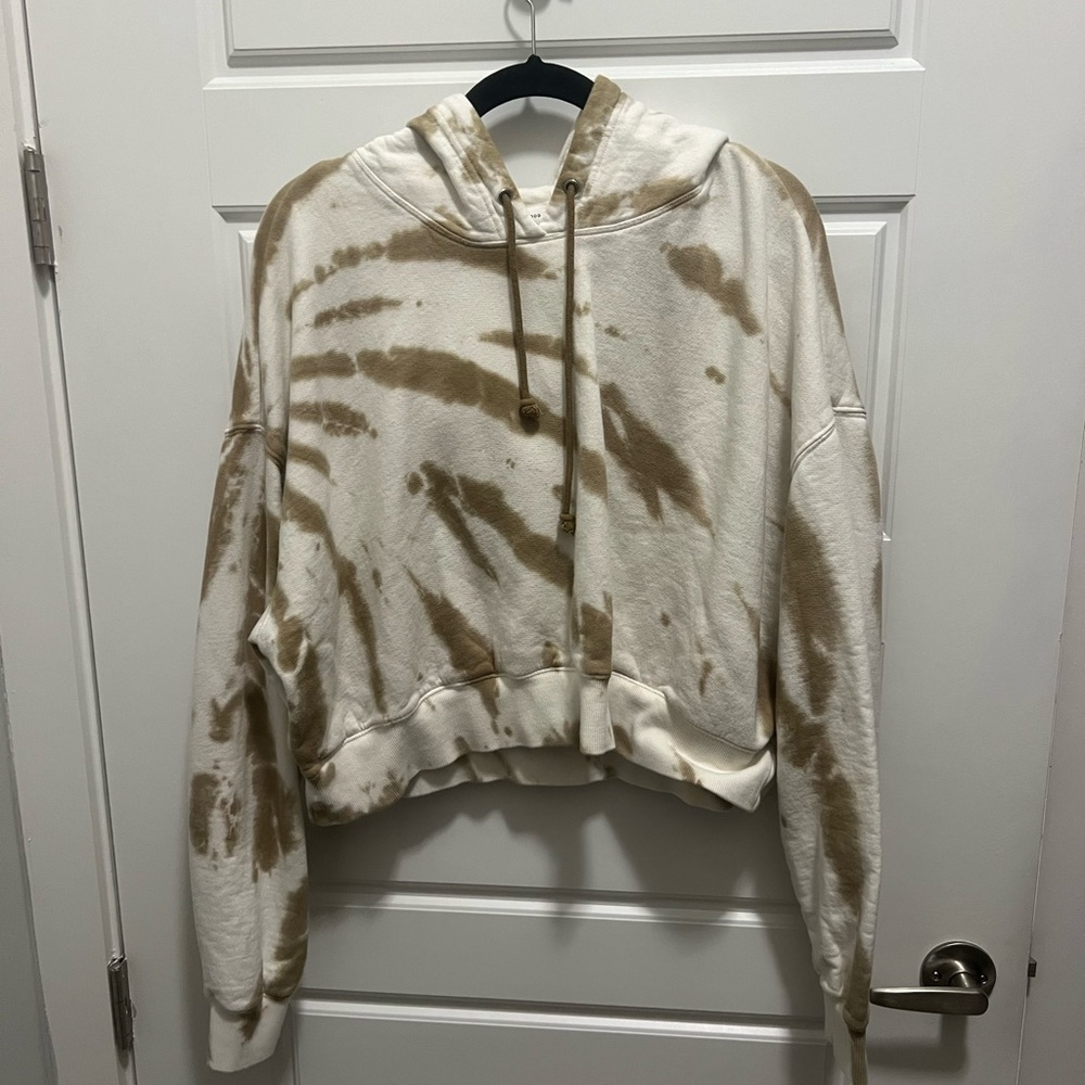 Good American cropped oversized tie dye hoodie